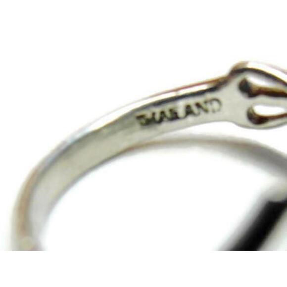 sz 6 3/4 Simulated Turquoise Women Ring Sterling Silver 925 Patina - Picture 7 of 12